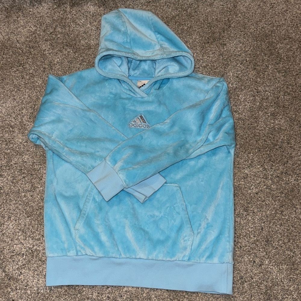 Adidas soft fuzzy pullover size 14